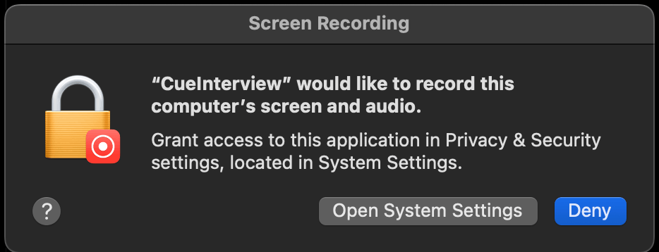 macOS privacy settings step 1